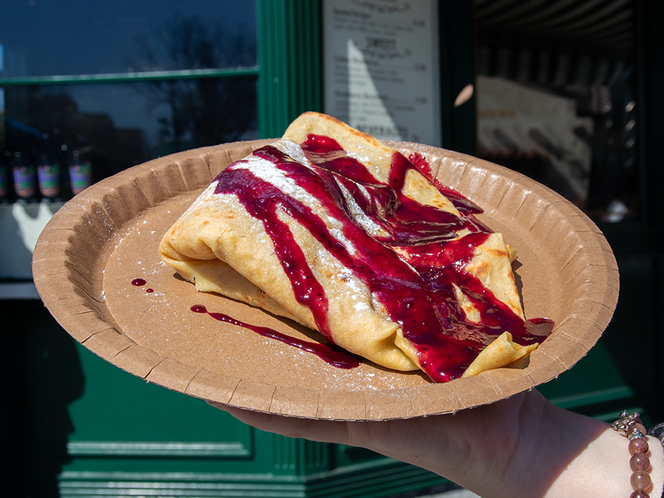Ham, Brie, and Berry Crepe available from Universal Mardi Gras at Universal Studios Florida