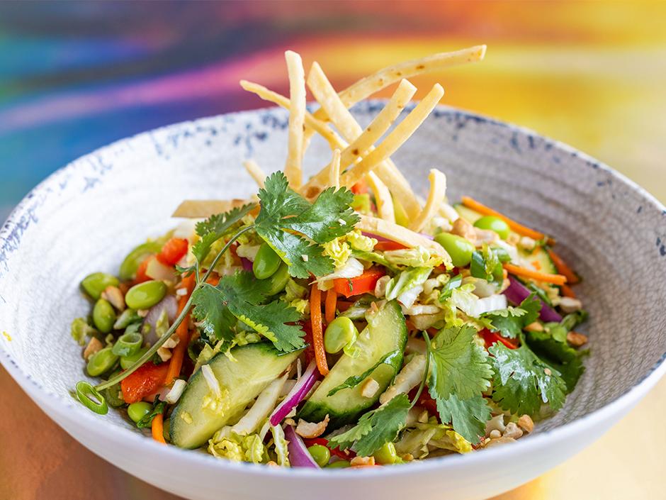 Salad served at Omega Cafe and Market Universal Terra Luna Resort
