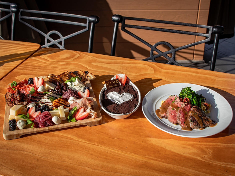 Valentine's Day three-course meal at VIVO Italian Kitchen in Universal CityWalk for Valentine's Day.