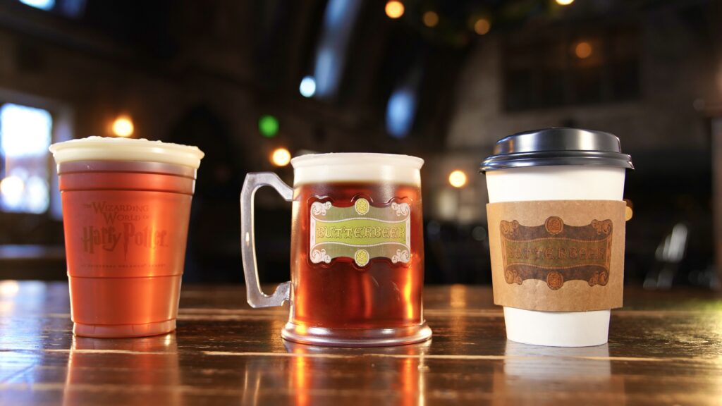 Frozen, cold and hot Butterbeer, all available exclusively in The Wizarding World of Harry Potter.