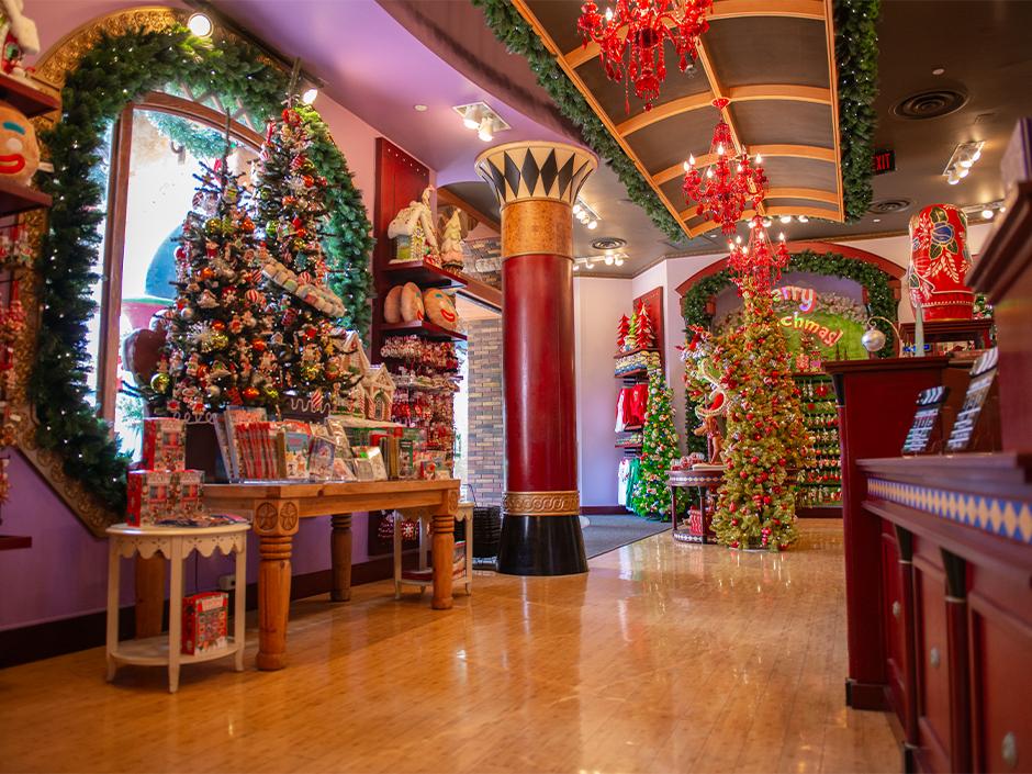 Interior of Port of Entry Christmas Shoppe.
