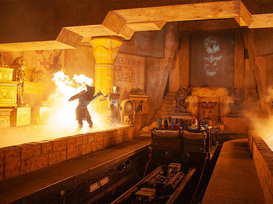 Fire effects on the Revenge of the Mummy at USF