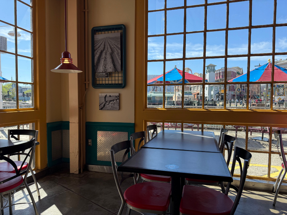 View from Richter's Burger Co. at Universal Studios Florida.