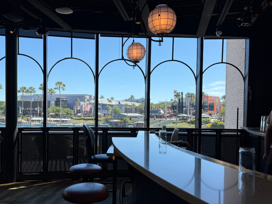 View from The Toothsome Chocolate Emporium and Savory Feast Kitchen at Universal CityWalk.