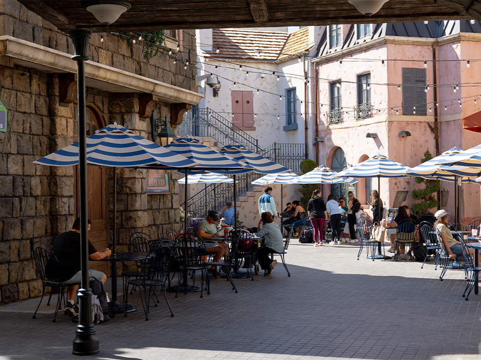 The French Street alcove in the upper lot of Universal Studios Hollywood