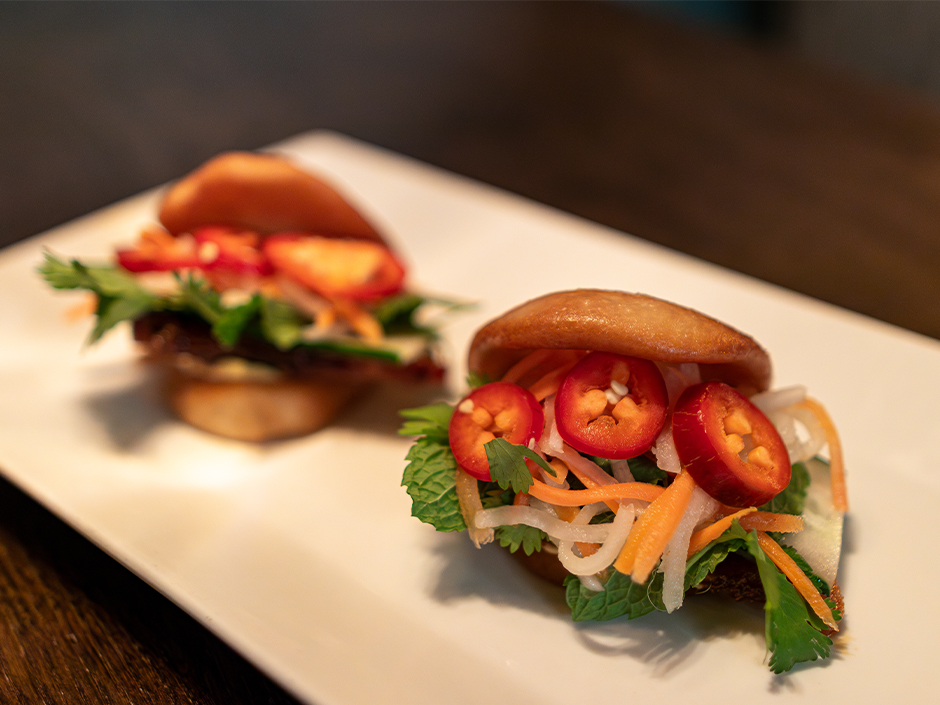 Crispy Bao Mi Buns at Confisco for AANHPI Heritage Month at Universal Orlando Resort.