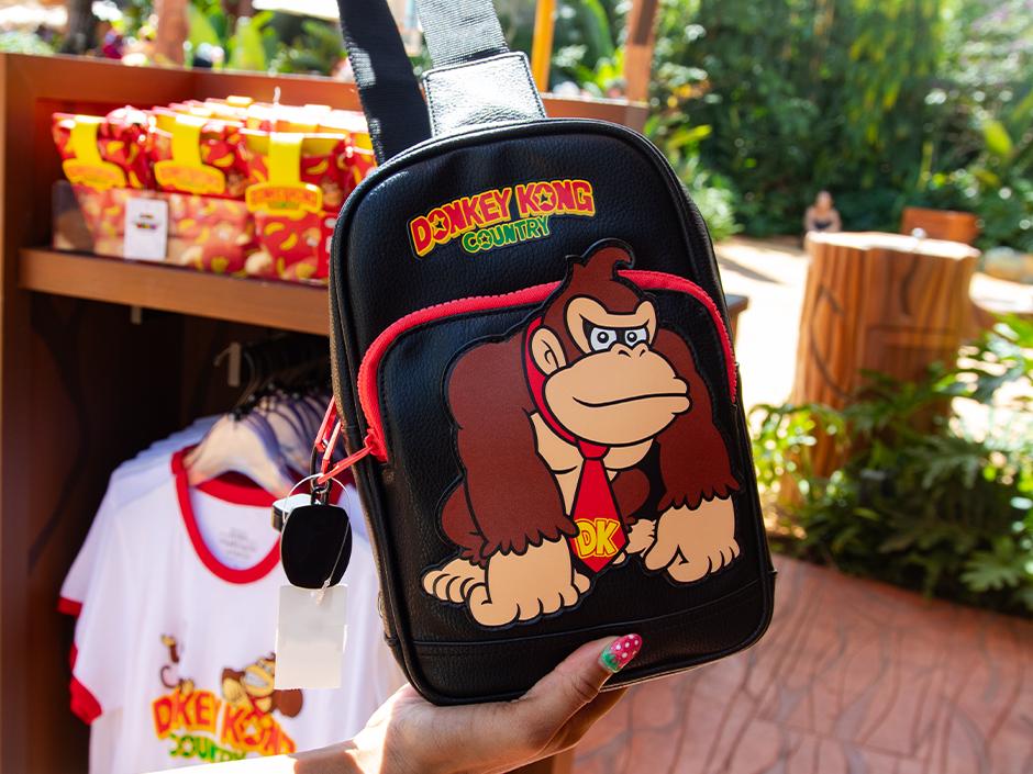 A Donkey Kong shoulder bag.