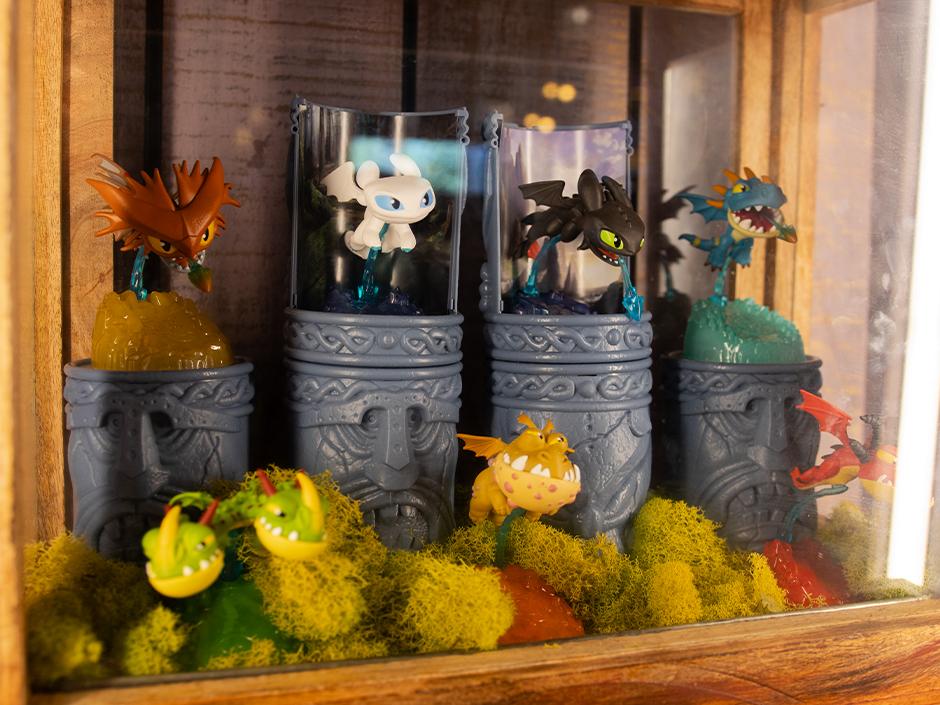 How to Train Your Dragon figurines.