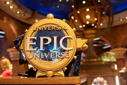 An Epic Universe popcorn bucket available for purchase in Celestial Park