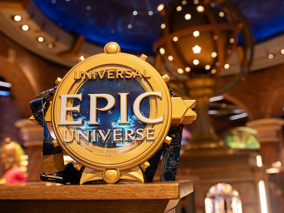An Epic Universe popcorn bucket available for purchase in Celestial Park