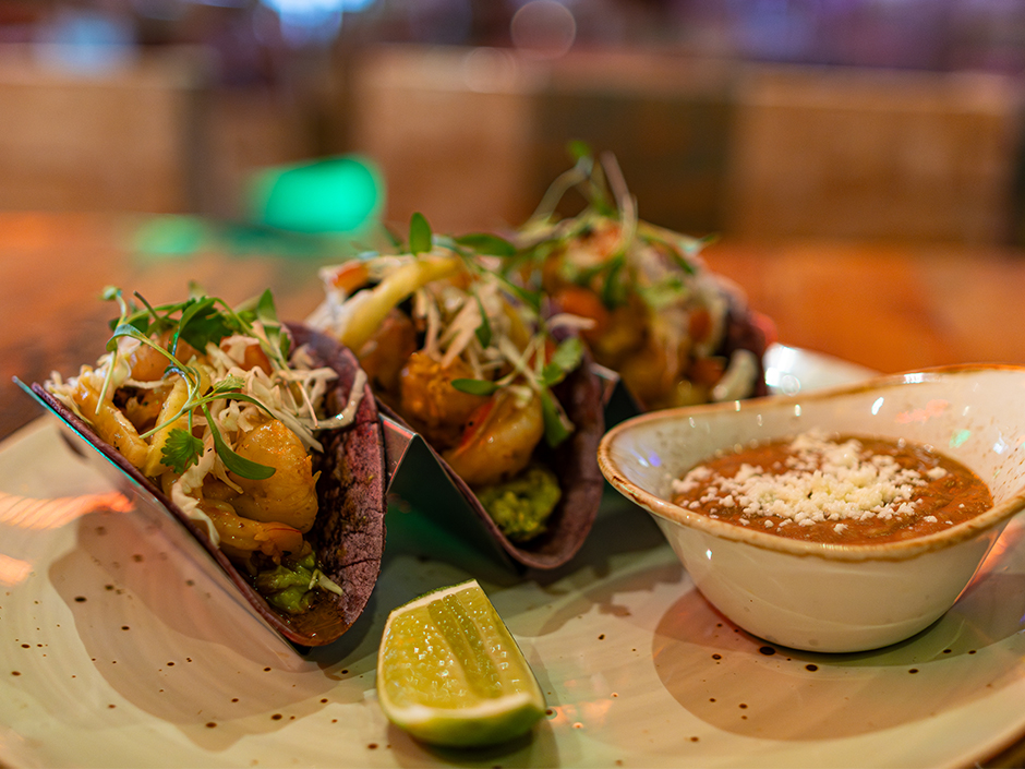 Shrimp Tacos available at Antojitos in Universal CityWalk during Pride Month