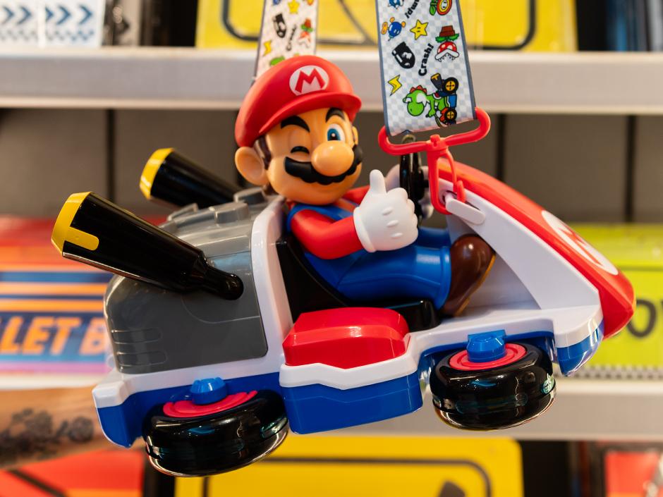 A Mario popcorn bucket.