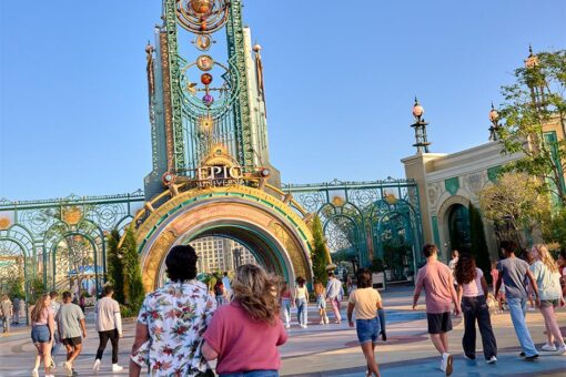 The entrance to Universal Epic Universe