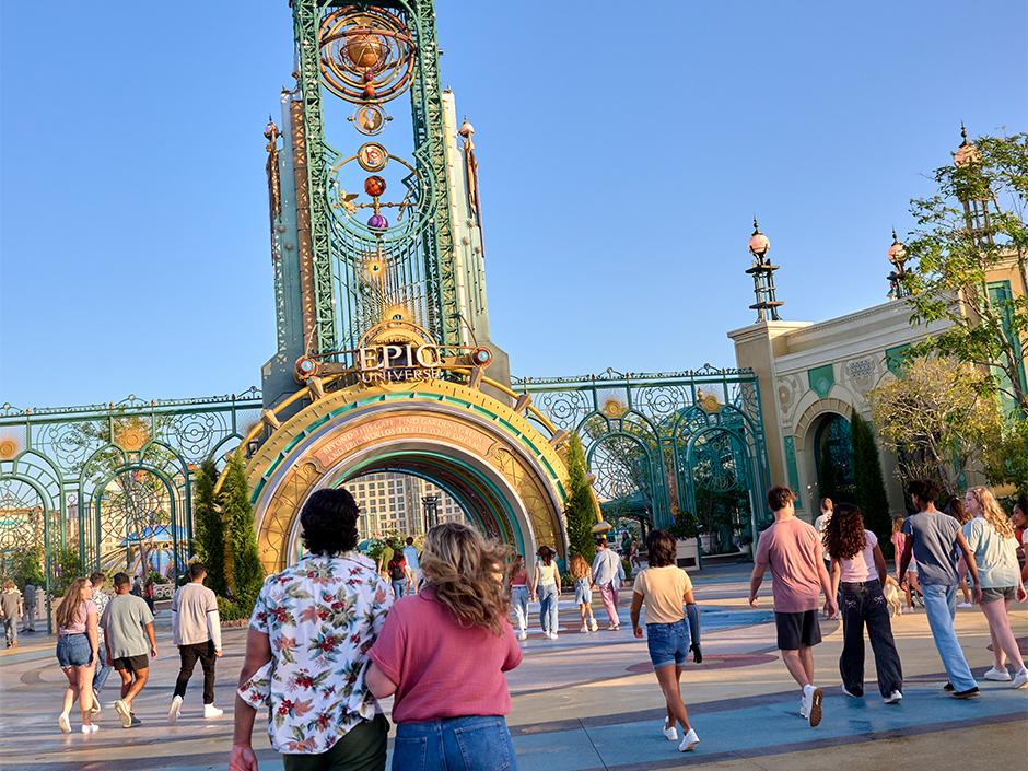 The entrance to Universal Epic Universe