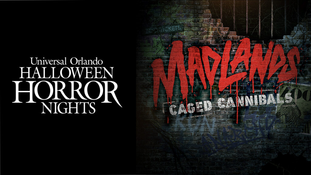 Key art for MADLANDS: Caged Cannibals at Halloween Horror Nights