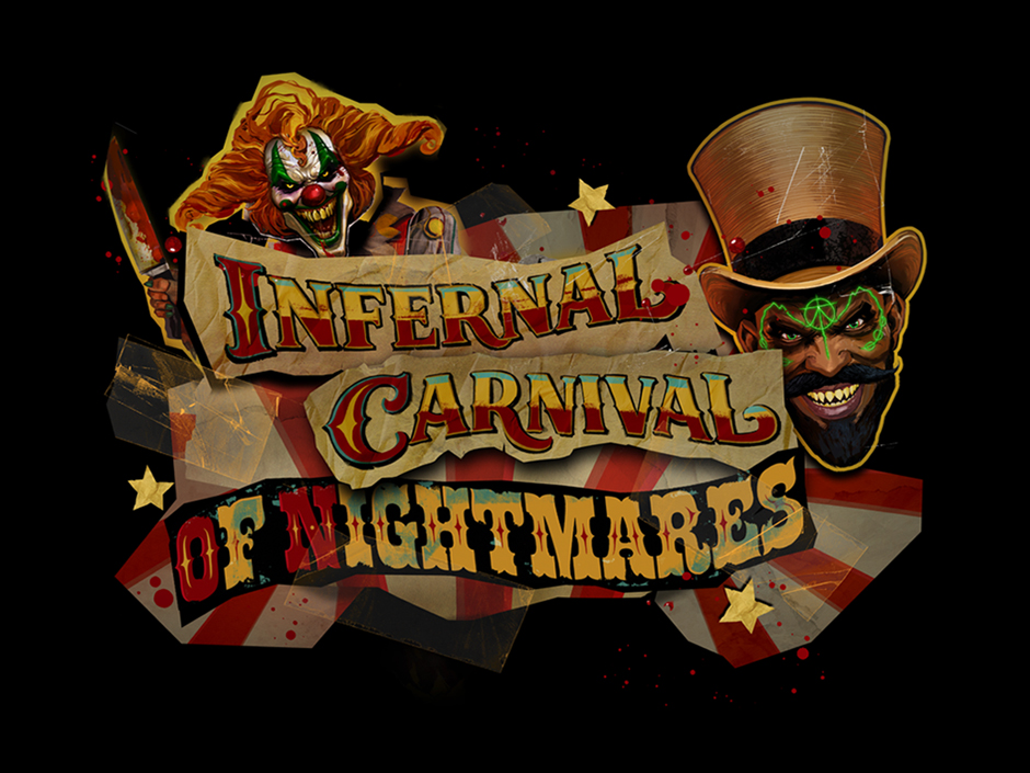 Key art for the Infernal Carnival of Nightmares scare zone at HHN 35 in Universal Studios Florida