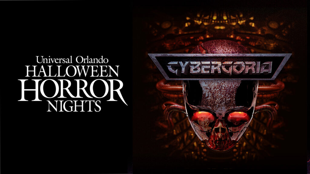 Key art for Cybergoria at Halloween Horror Nights