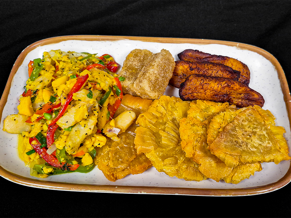 Plate of ackee and saltfish at Bob Marley's in Universal CityWalk for Jamaica's Independence Day.