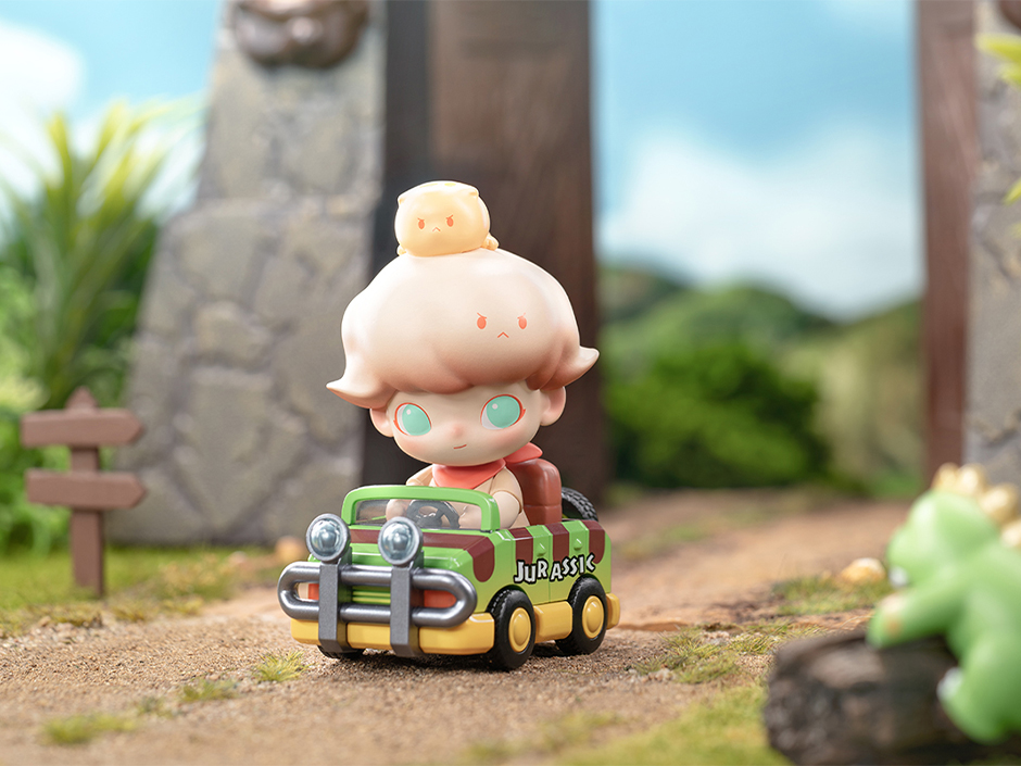 A Jurassic Park themed figurine from POP MART. 