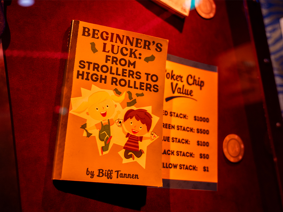 A fictional book written by Biff Tannen on display in Universal's Great Movie Escape