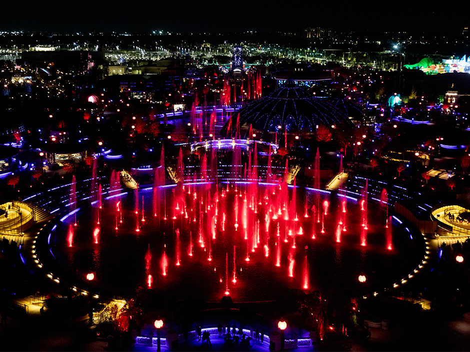 The Cosmos Fountain Show at Universal Epic Universe