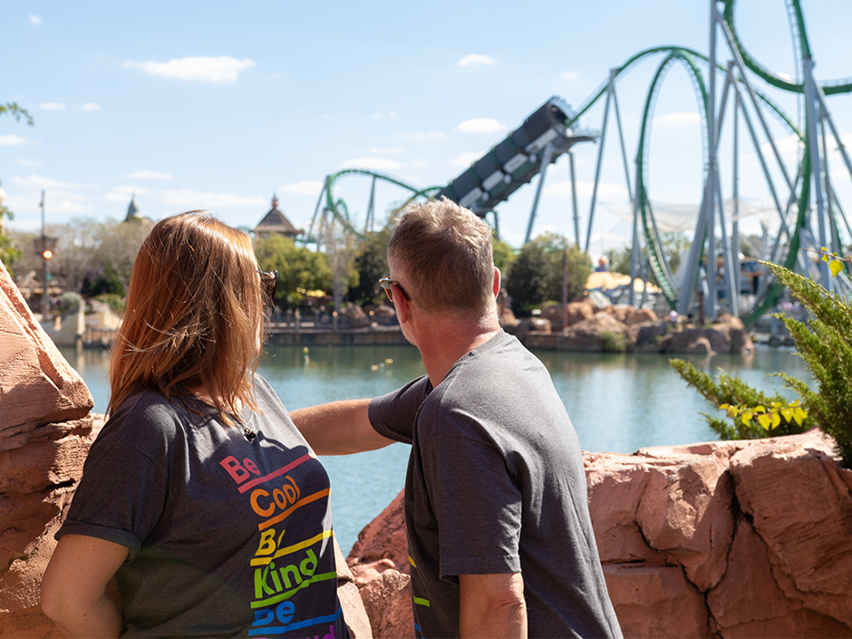 Laura and Fionn look at The Incredible Hulk Coaster