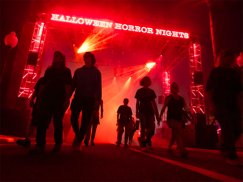 The Halloween Horror Nights sign at Universal Studios Florida