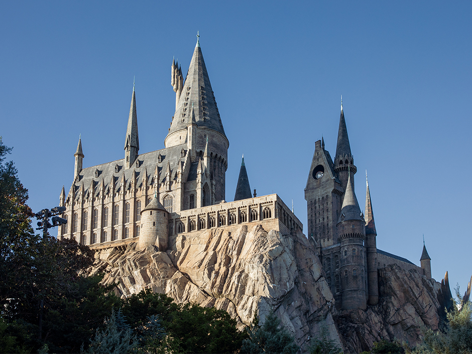 The exterior of the Hogwarts Castle