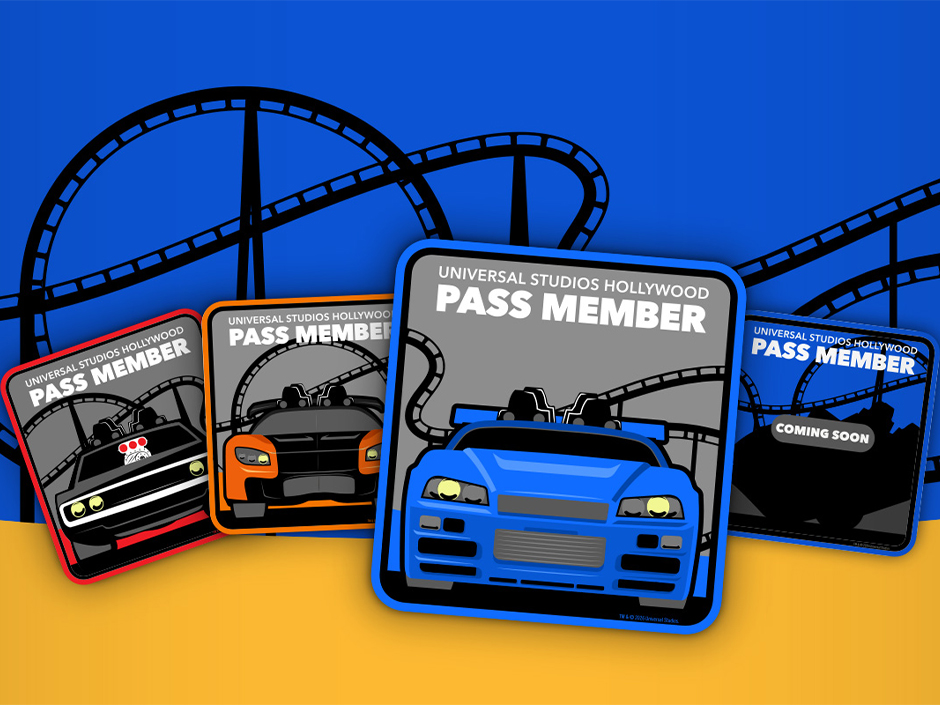 Fast & Furious: Hollywood Drift themed magnets for Pass Members.