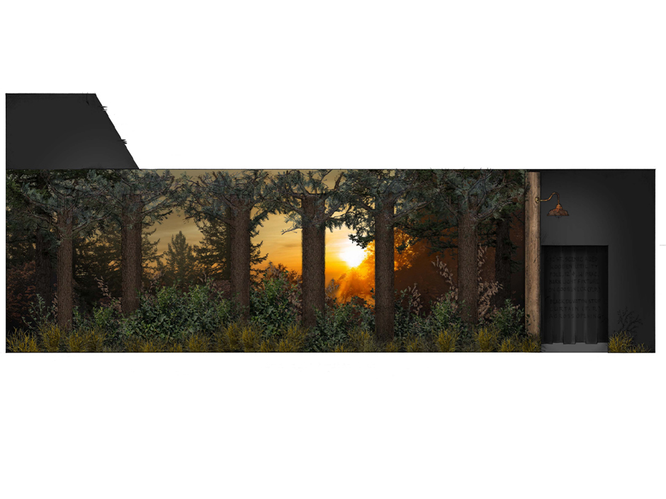 USH Concept Art of the Sinners Halloween Horror Nights House.