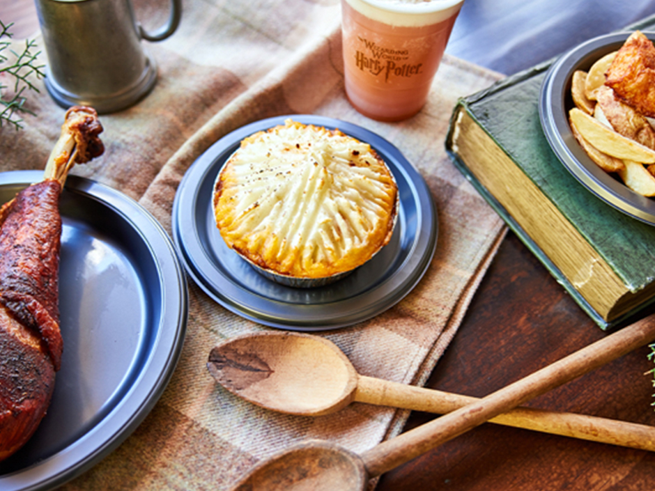 A photo of the food at the Three Broomsticks
