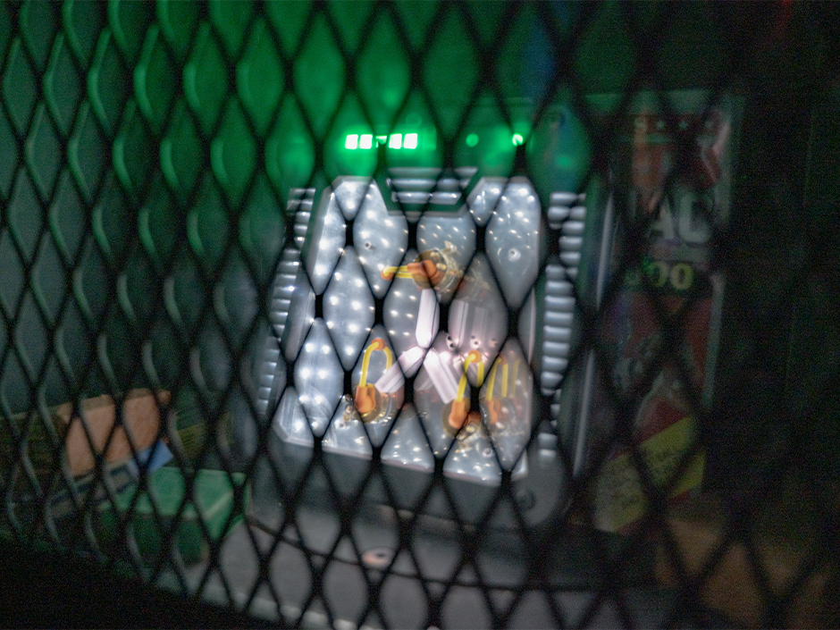The Flux Capacitor visible inside Universal's Great Movie Escape BTTF game