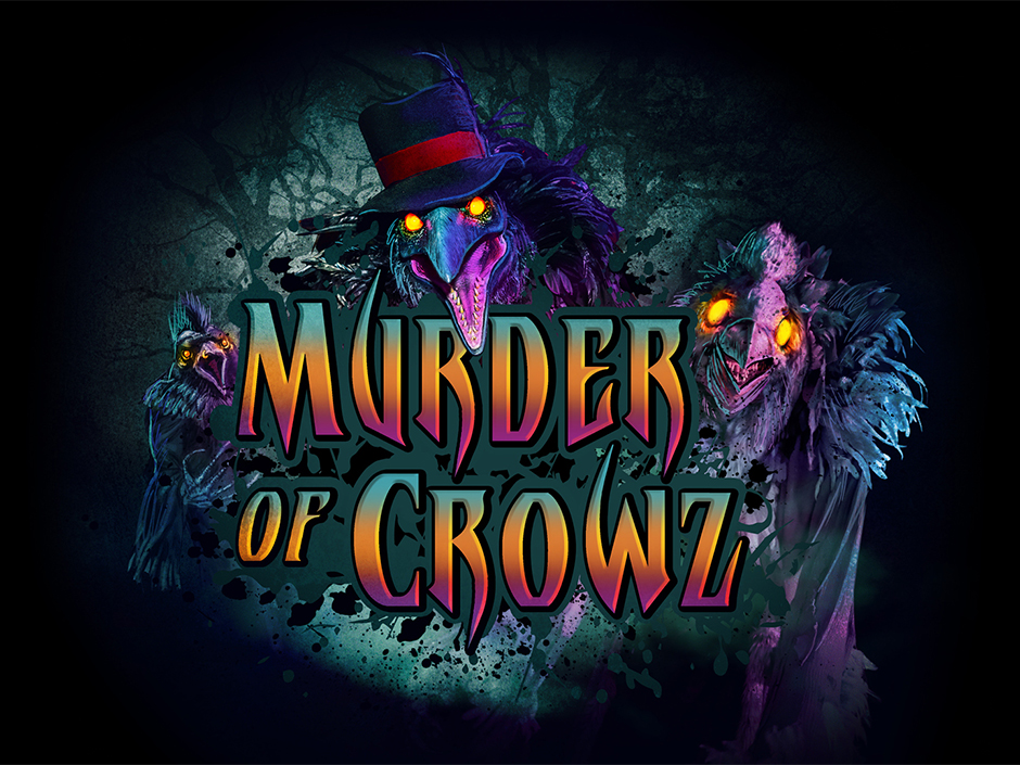Key art for the Murder of Crowz scare zone at HHN 2026.