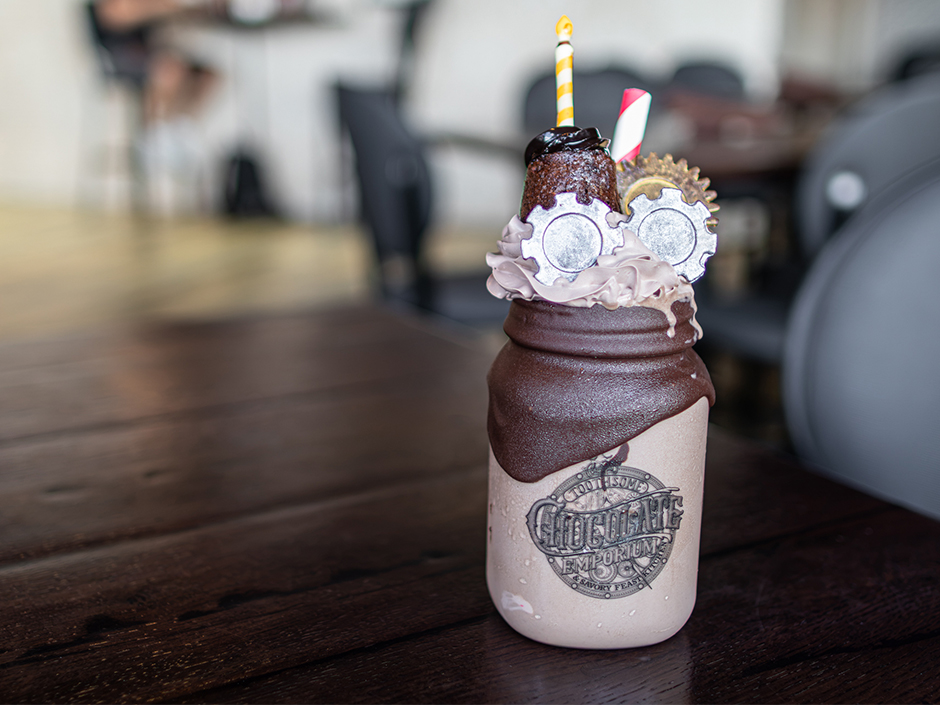 Toothsome 10 Year Anniversary chocolate and nutella milkshake.