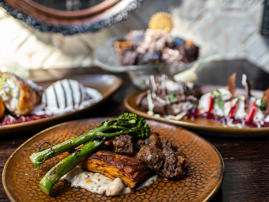 Plates of the National Chocolate Day offerings at Toothsome in Universal CityWalk.