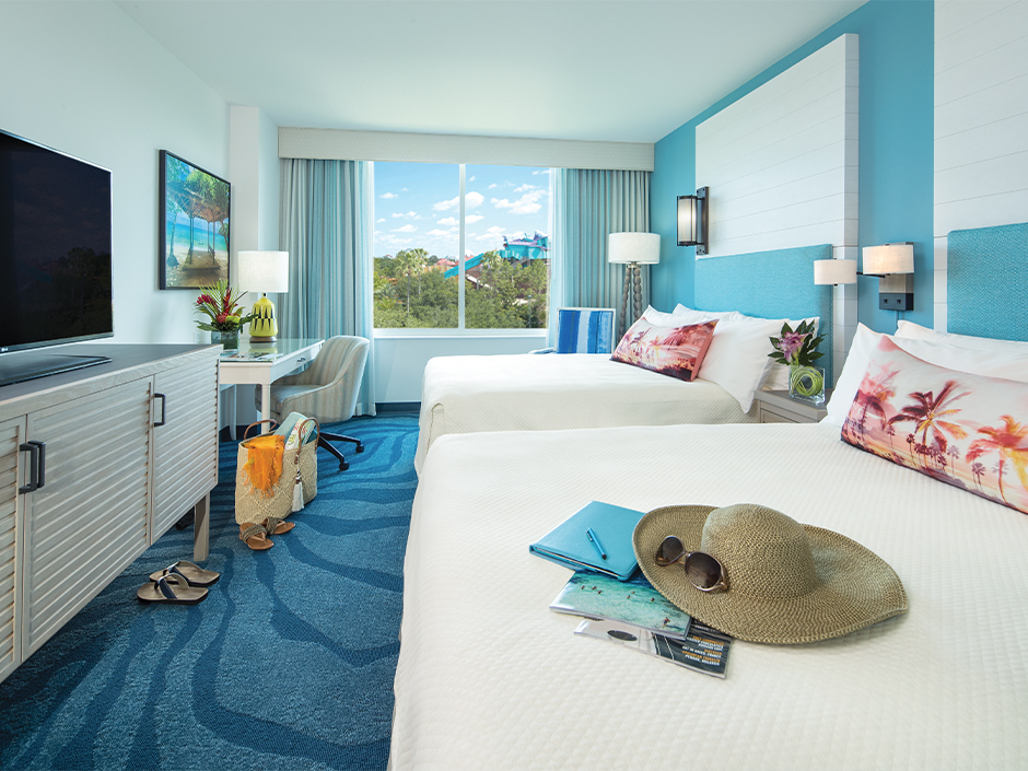 The interior of a room in Loews Sapphire Falls Resort